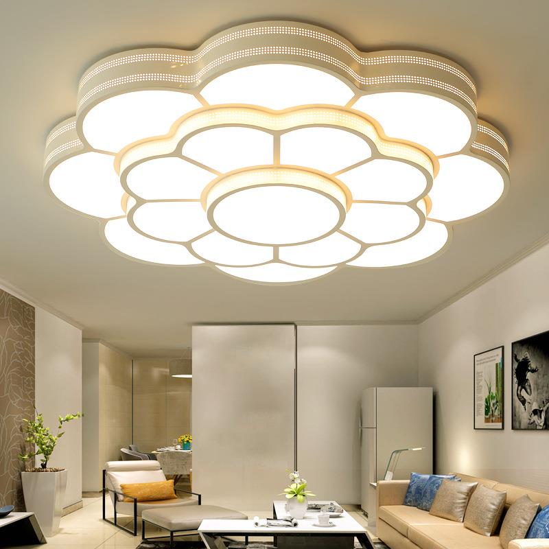 LED吸顶灯2024年新款梅花形状大灯简约现代客厅灯大厅灯1.2米灯