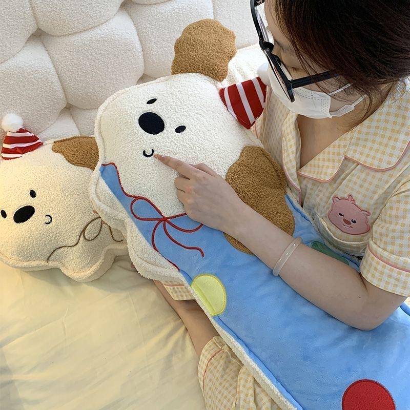 卧室床上卡通抱枕睡觉长条宿舍侧睡夹腿枕头防撞长条枕床边挡枕