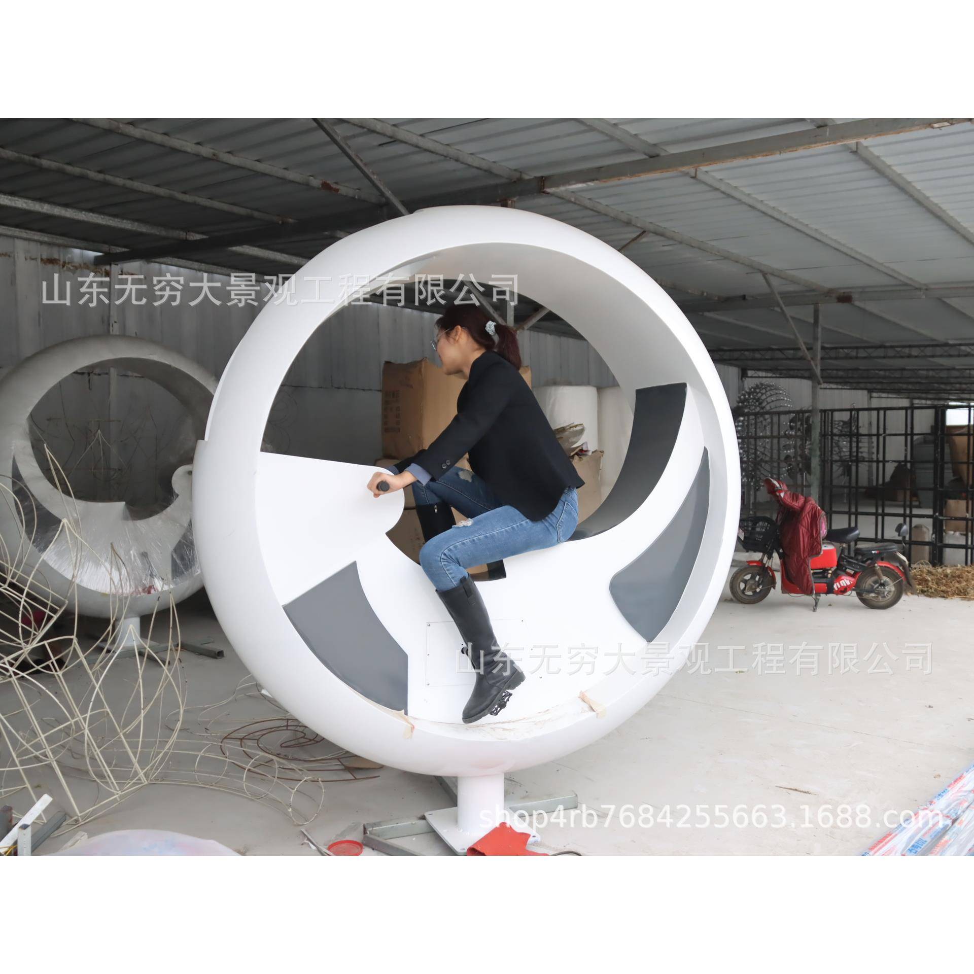 无穷大公园脚踏水车互动喷泉水车户外游乐园玩具喷水单车摆件