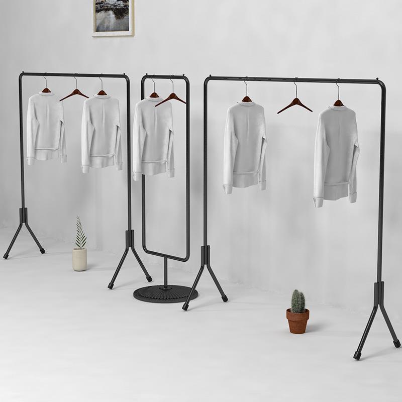 服装店衣架展示架落地式组合铁艺衣服架子女装店货架中岛架陈列架