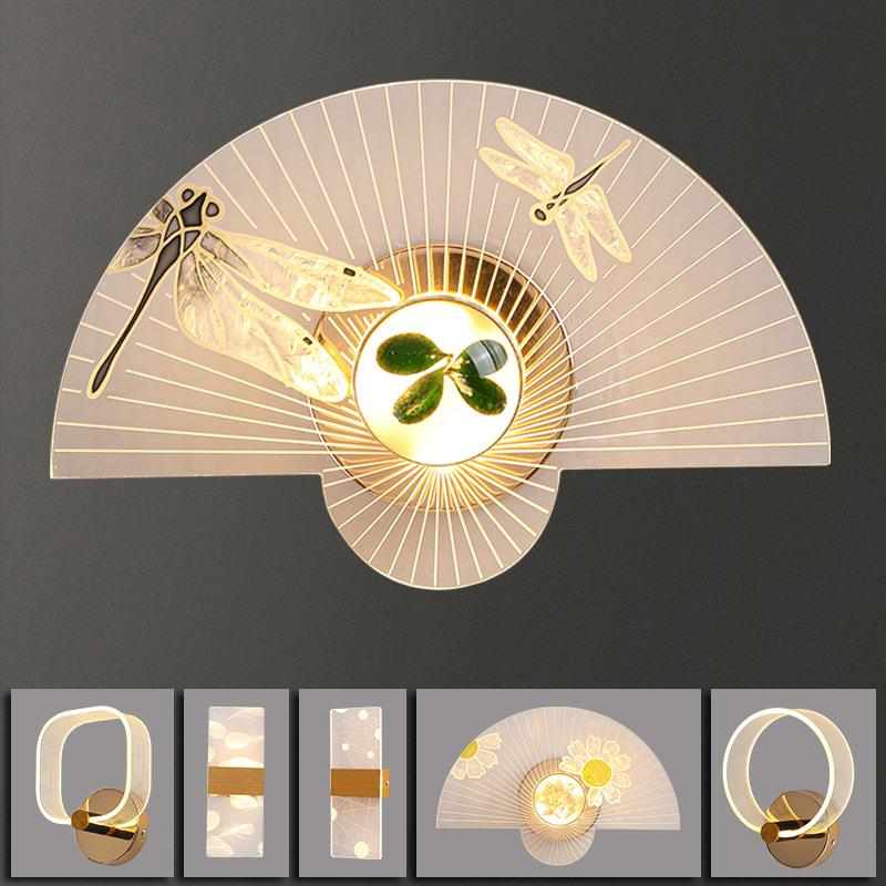 现代简约长条卧室床头壁灯三色调光楼梯间过道创意背景客厅墙壁灯