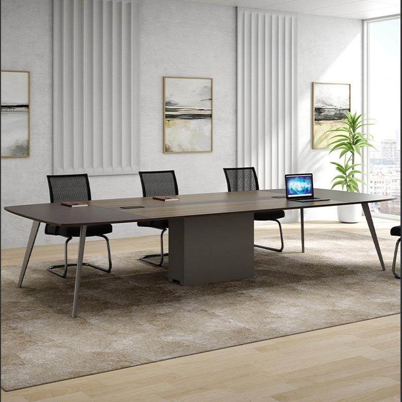 成都简约现代会议椅组合长桌培训接待桌子洽谈室6/10人小型长条桌