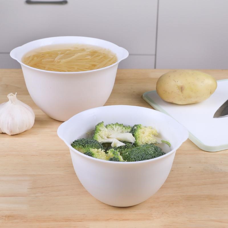 日本进口厨房洗菜碗沥水碗 塑料沥水篮 水果盘果篮果盆可微波加热
