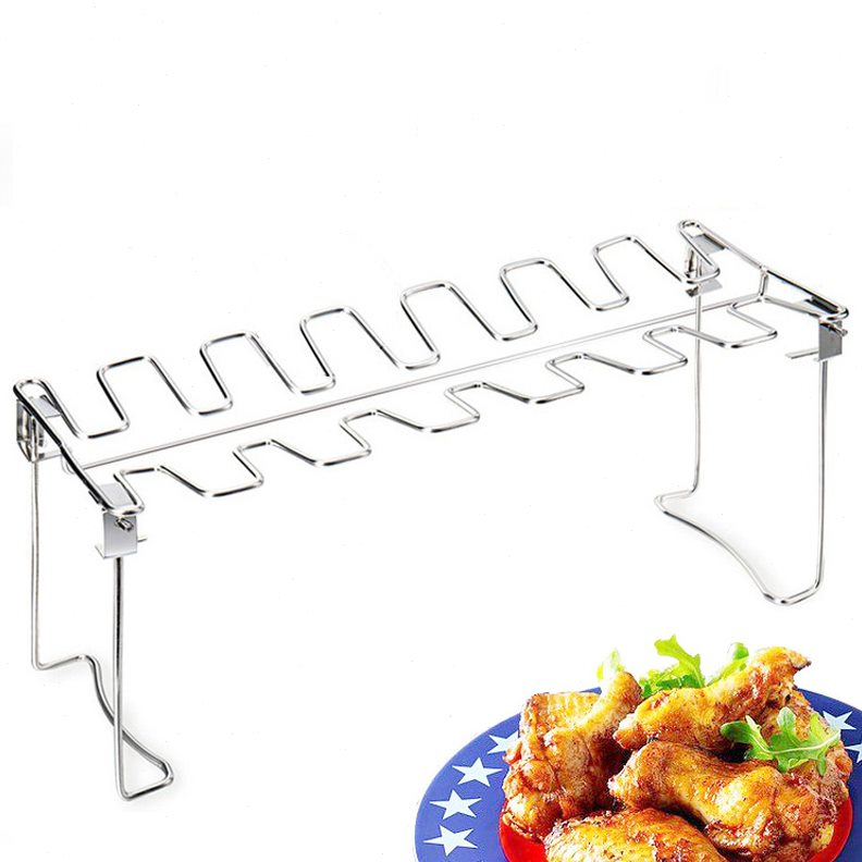 架烤肉托盘实用工具烧烤架放盘鸡肉烤烧烤晾网架烤肉不锈钢鸡置