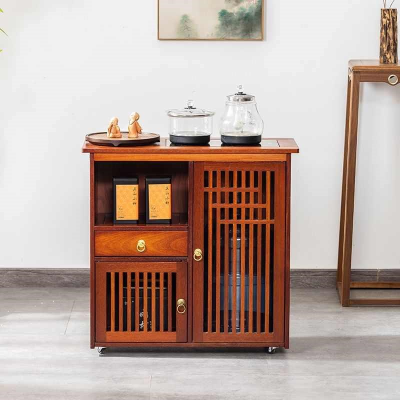 茶车可移动新中式全自动茶台一整套家用烧水壶实木茶水柜茶具全套