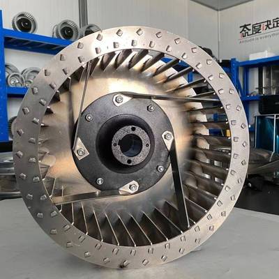 多翼式低噪音离心式通风风机叶轮CFDF耐高温离心烤箱叶轮直销