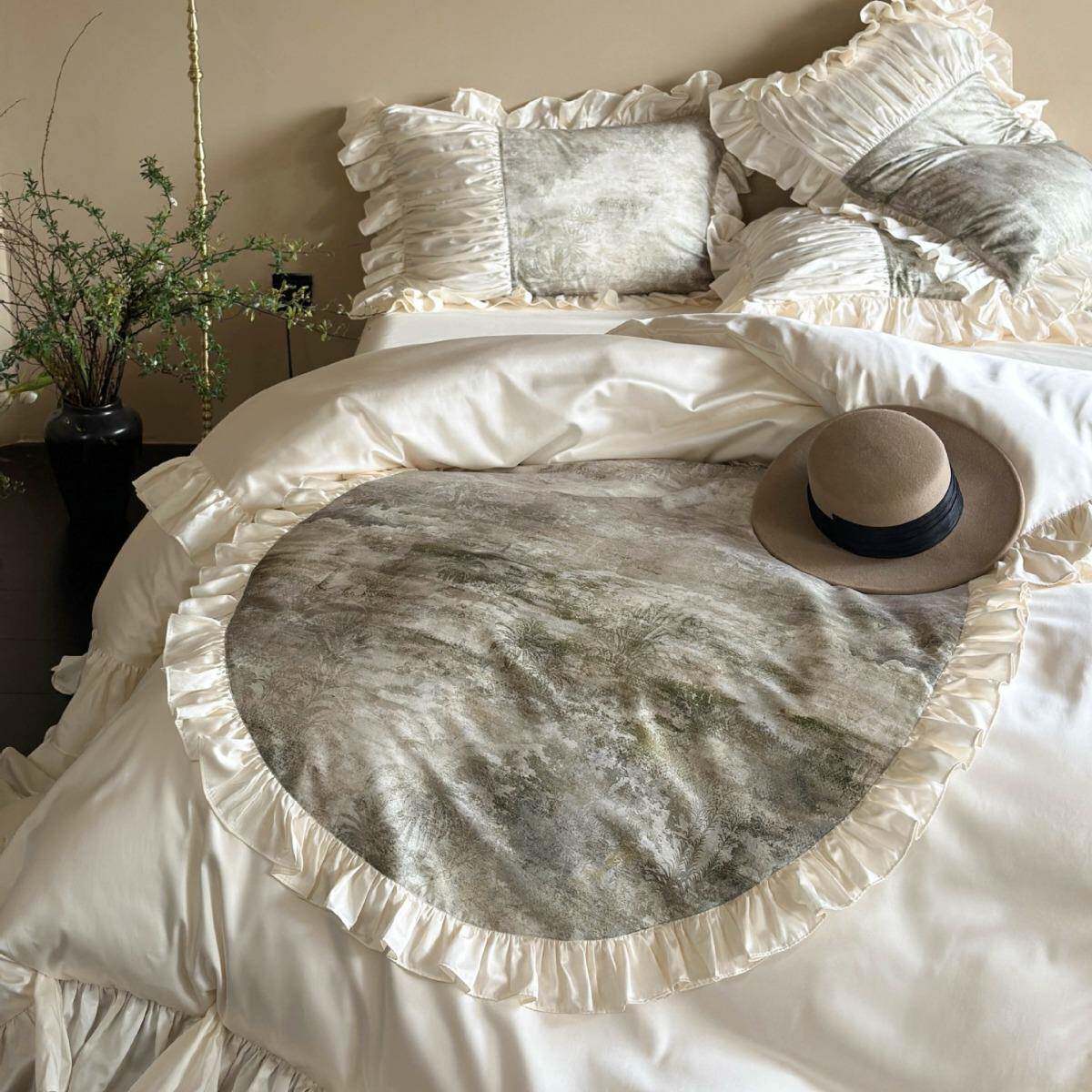 古典欧式公主风天丝棉系列丝滑可裸睡床上用品家用卧室四件套