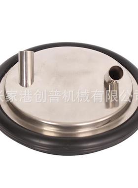 透明挤奶桶盖子挤奶机配件不锈钢奶桶盖子2口3口盖子直销