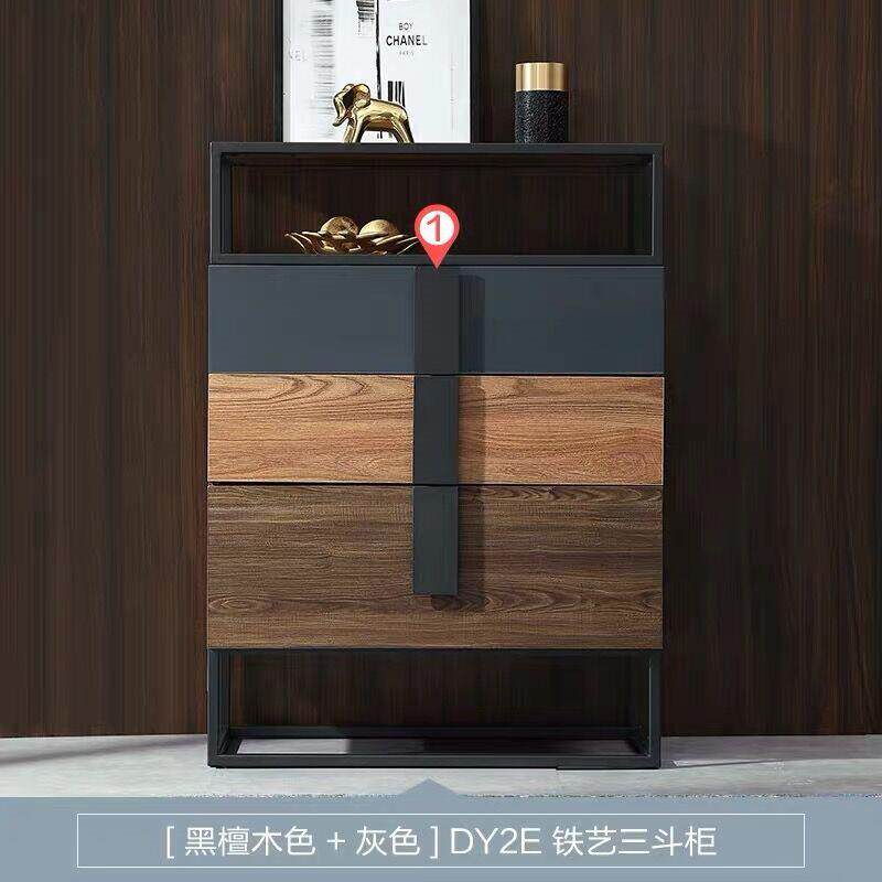 北欧钢琴烤漆四斗柜创意个性玄关储物柜现代简约卧室六斗柜整装