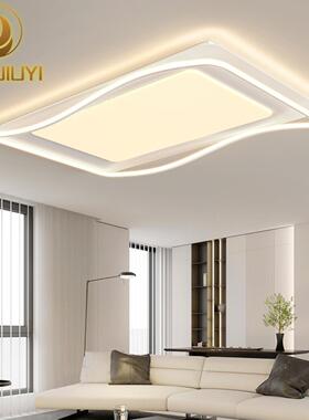 2023年新款客厅灯现代简约大气白色长方形吸顶灯极简卧室房间灯具