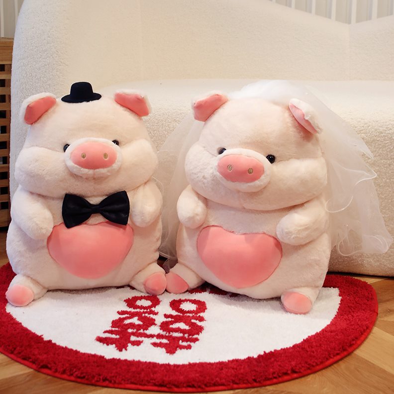 高档娃玩偶抱枕喜婚庆人床上压床娃娃一对结婚婚房布置新新婚礼物