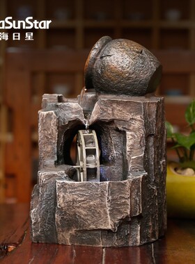 客厅创意家居喷泉 开业乔迁礼品招财 玄关流水加湿器装饰品摆件