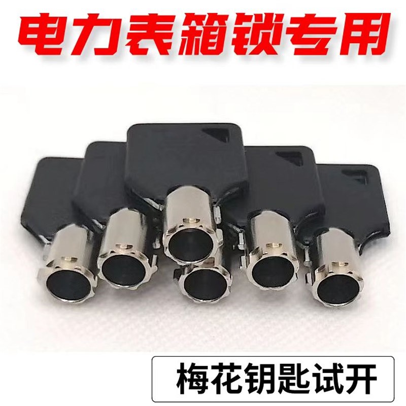 按图片配电力表箱锁钥匙通用钥匙梅花圆孔通开钥匙电工电力锁钥匙