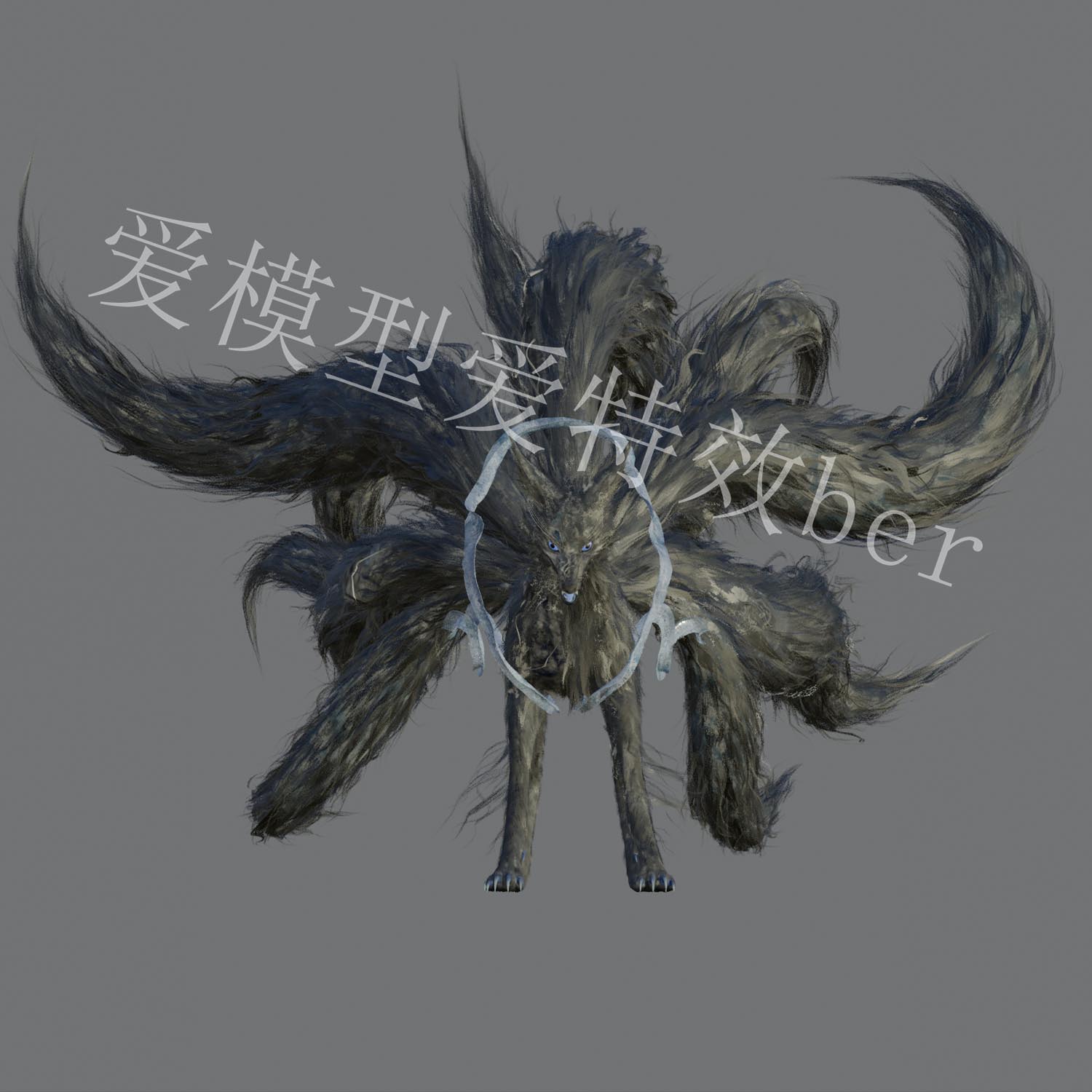 寂静岭F九尾狐boss高品质模型blender\obj\fbx格式带骨骼动作