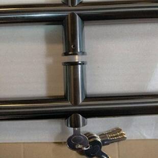 【折扣价】黑钛无指纹拉手锁玻璃大门拉手带锁拉手玻璃地弹门拉手