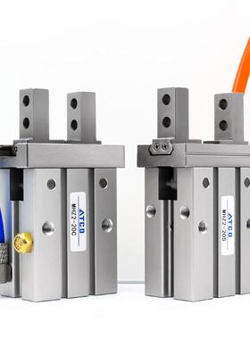 气动手指气缸平行气爪MHZL2-/MHZ2-16D/10D/20/25/32/40D/S夹具D2