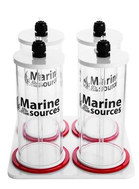 4个装配底座0.8升带刻度亚克力储液桶配CaMg标签贴纸滴定桶