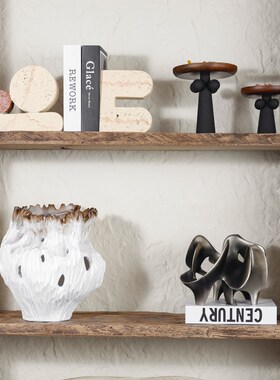 侘寂风摆件装饰民宿酒店中古高级感花器桌面酒店电视柜样板间摆设