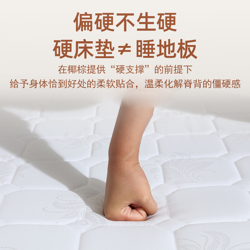薄床垫硬垫天然椰棕床垫棕垫偏硬家用纯棕榈5cm3e环保薄款护脊椎