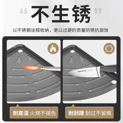 枪灰色浴室置物架厕所厨房转角处地多层不锈钢三角架角落置物架