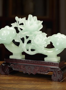 吉祥如意摆件入户玉如意家居客厅玄关电视柜酒柜装饰乔迁新居礼品