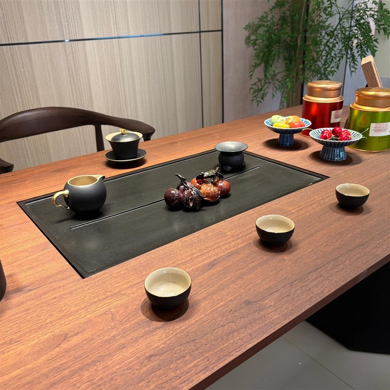 新中式实木茶桌椅组合现代简约轻奢办公室茶室家用泡茶台高端家具