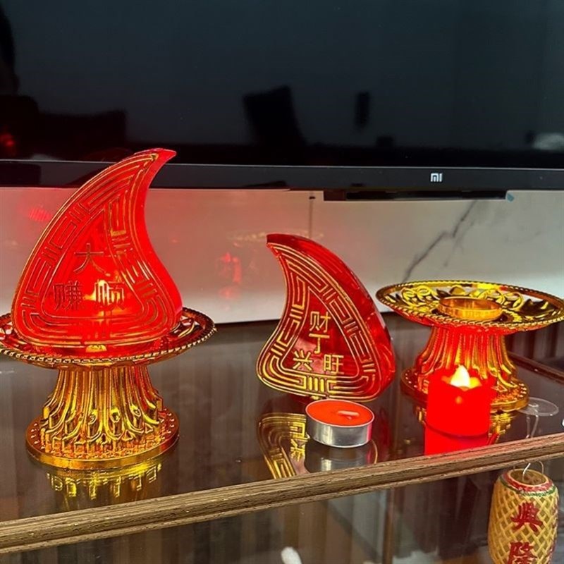 中秋拜月娘灯农村烛台高级感轻奢风古代灯笼潮汕红桃粿灯蜡烛花灯