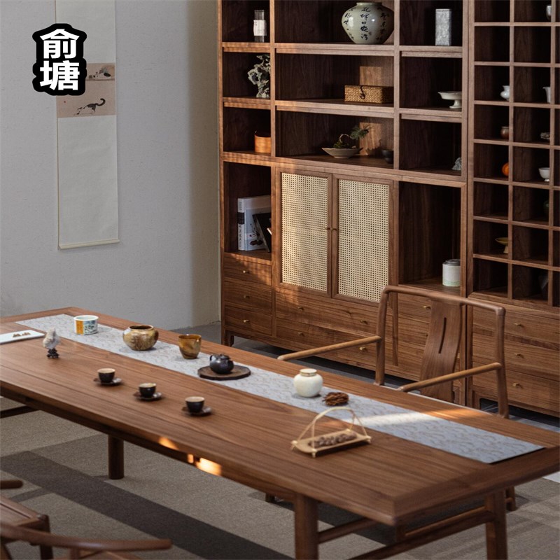俞塘新中式实木茶桌椅组合宋代美学功夫禅意家用客厅办公室泡茶台
