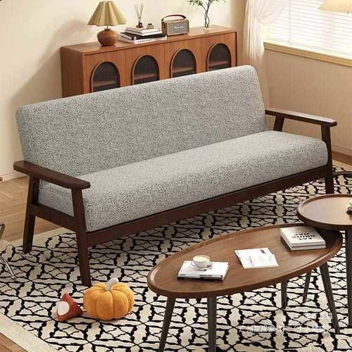 小户型客厅简易双人沙发经济型房间窄版两人位以休息区公寓小尺寸