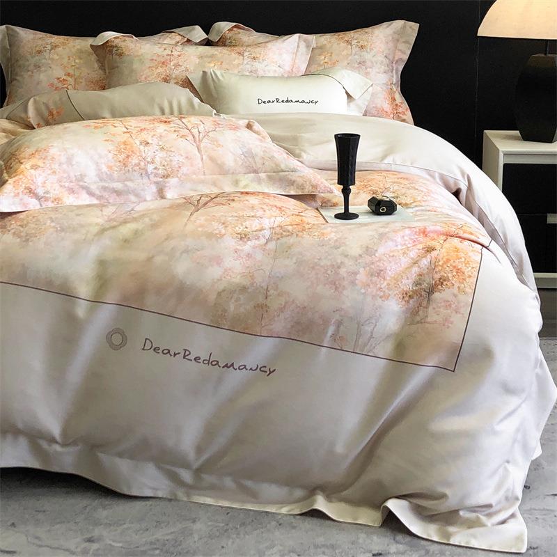 【折扣价】2025秋冬新品100支艾阳绒磨毛印花四件套印花保暖全棉