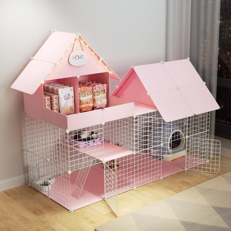 猫笼子别墅超大自由空间家用室内豪华三层可放猫砂盆大号猫屋猫窝