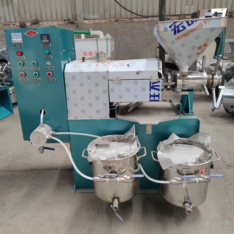 中小型螺旋榨油机 花生籽油动榨菜油榨设备全WKT自70型家用油机图片
