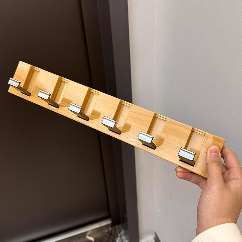 【折扣价】【新家个快递】感门后挂钩免打孔粘钩胡桃木纹钢琴键联