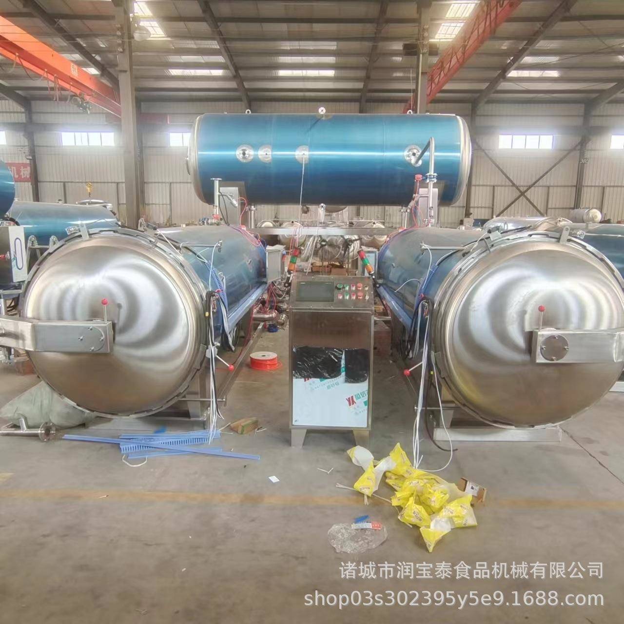 牛肉干高温杀菌锅商用全自动双层水浴杀菌机器烧鸡烧肉灭菌设备