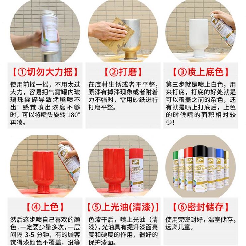 发防锈漆免除锈金属黑白批红色手摇整箱装自动汽车自喷漆家具墙面