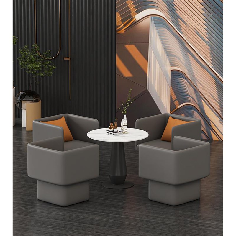 新款 酒店大堂售楼处洽谈桌椅组合简约会客接待办公商务休闲沙发