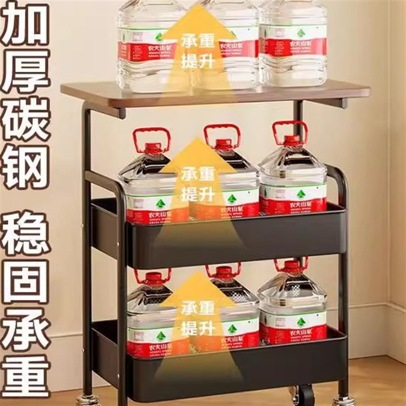 小推车床头可移动零食收纳置物架落地床边茶几小桌子客厅沙发边几