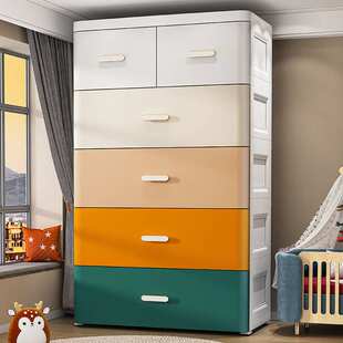 特厚抽屉式收纳柜家居家具收拾柜收纳盒抽拉式多层斗柜欧式储物柜