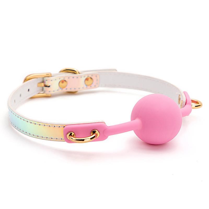 Soft Silicone Ball Gag Oral Fixation Bondage Mouth Gag Mouth