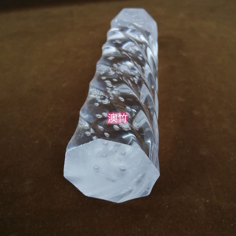 高透明有机玻璃亚克力实心螺纹棒压雅克力pmma梅花棒柱棍10mm20mm