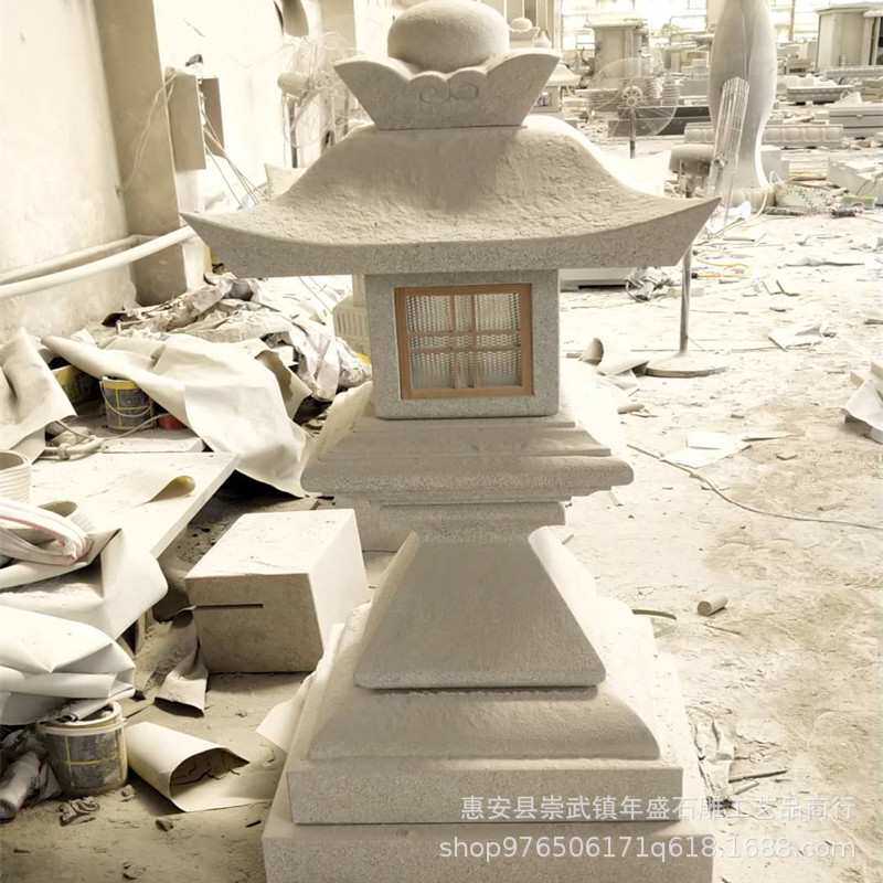 厂家直销石雕灯笼 仿古做旧石灯笼 园林庭院装饰石头灯摆件