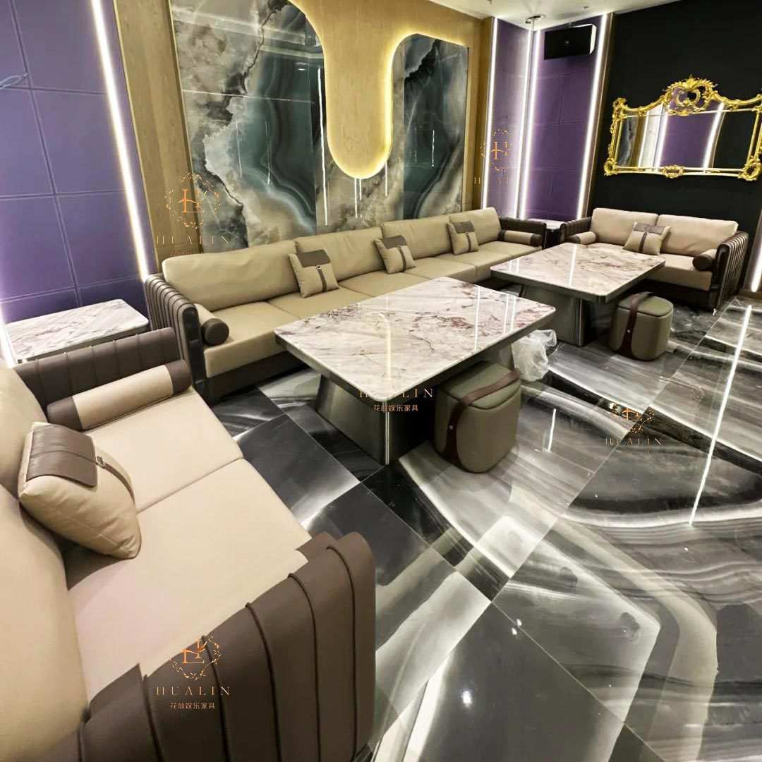 ktv沙发私人影院酒吧夜总会包厢港式轻奢清吧歌舞厅茶几沙发组合
