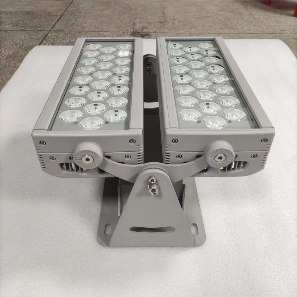 双层144瓦长方形一束光投光灯外壳 48*3w方形一束光LED外壳套件