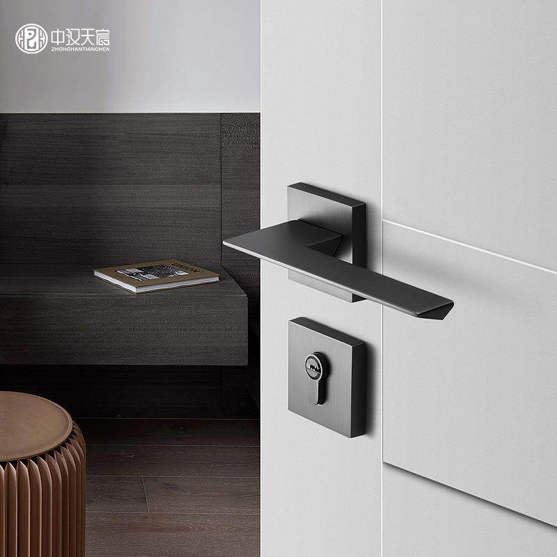 中汉天宸静音分体门锁卧室室内门锁房门锁房间门锁实木门把手锁具