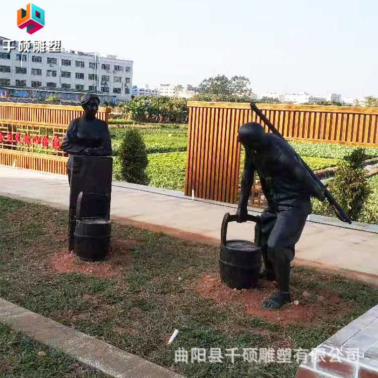 大型铸铜铜雕农耕人物雕塑定制户外广场公园园林景观铜雕装饰摆件