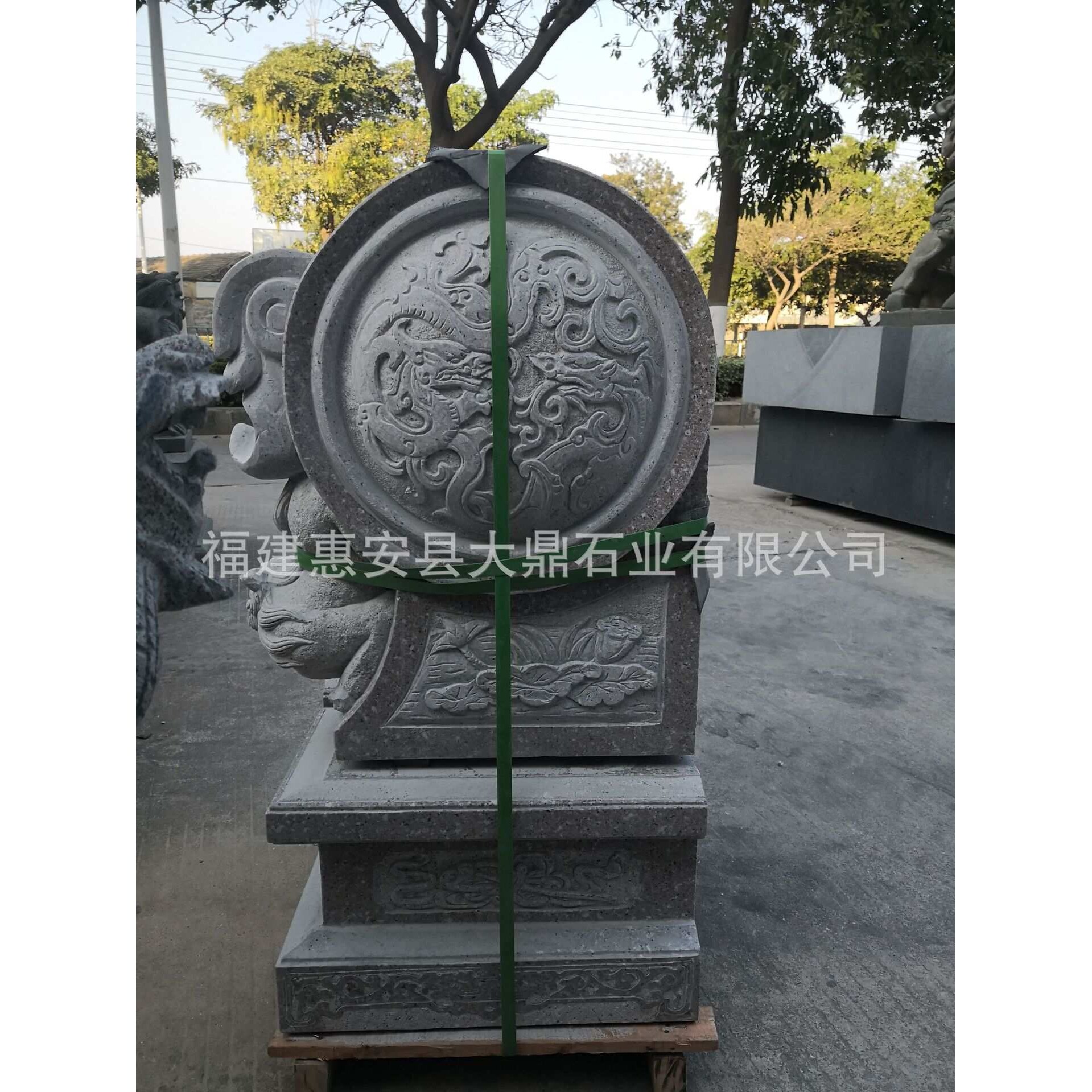 门墩抱鼓青石一对门当石墩徽派复古门口摆件石雕石鼓石材手工雕刻