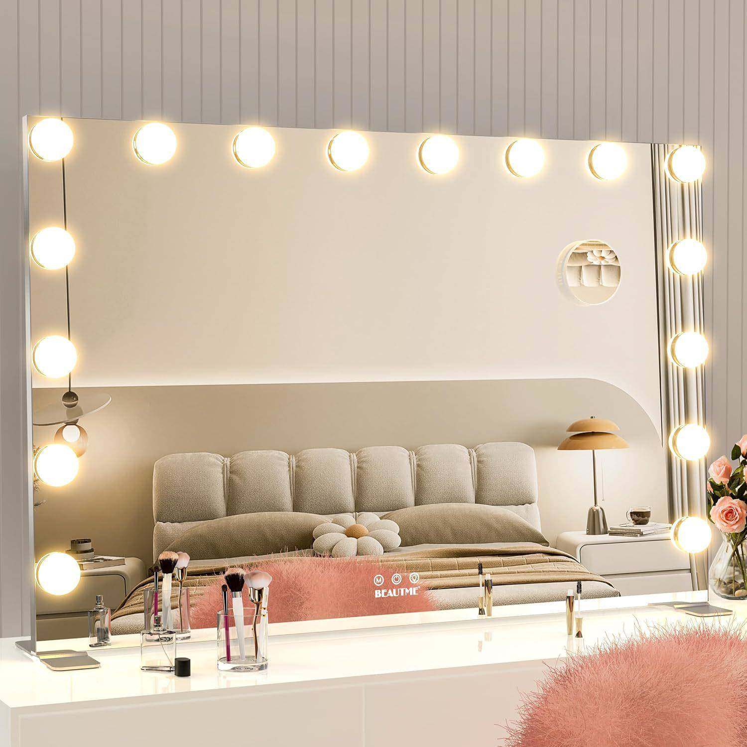 【折扣价】智能LED化妆镜大号台式好莱坞梳妆镜带灯泡美妆镜壁挂,鲜花速递/花卉仿真/绿植园艺,其它园艺用品,淘宝优惠券,粉丝福利购,淘宝优惠卷