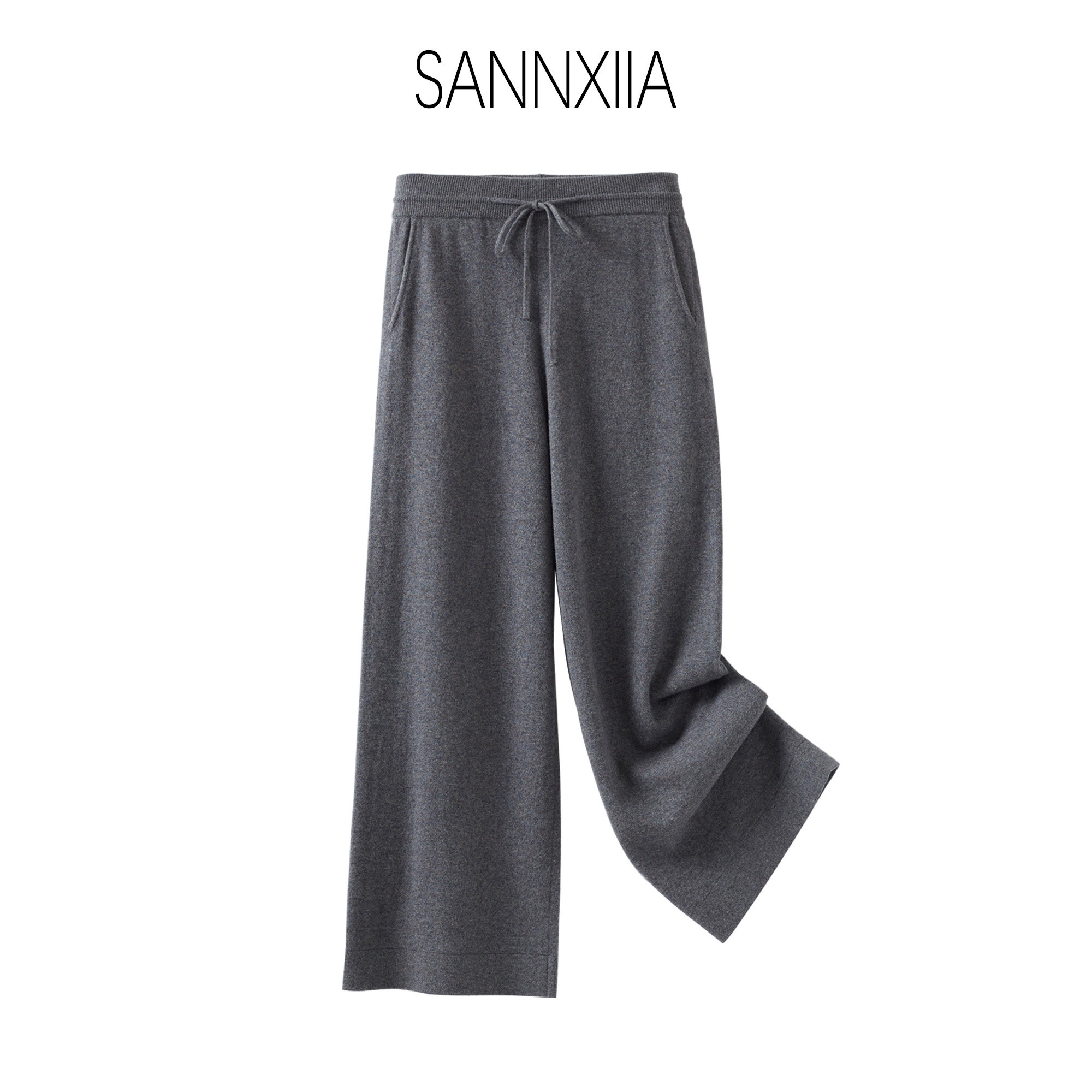 羊绒羊毛百搭宽松休闲阔腿裤