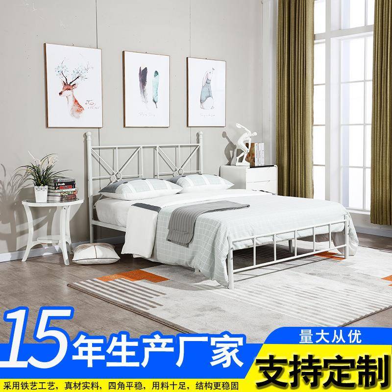 现代简约欧式风规格床员工宿舍卧室公寓欧式单人铁床