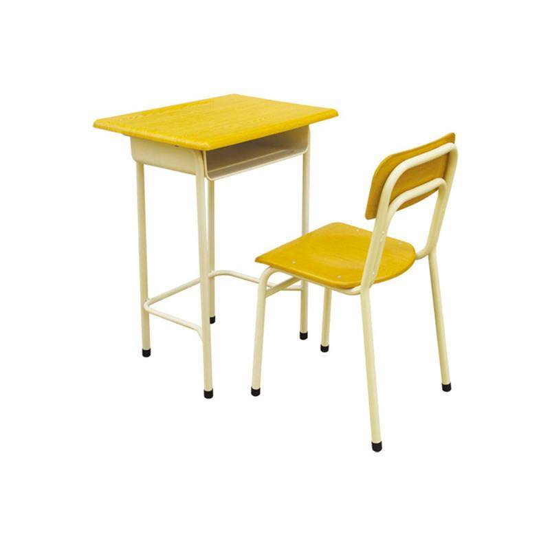 简约式圆管固定学生单人课桌椅中小学生培训辅导班学习课桌椅